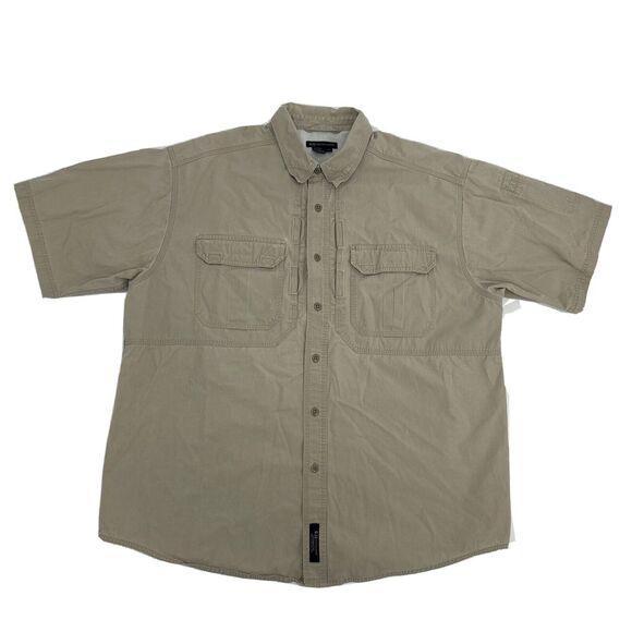 5.11 Tactical Other - 5.11 Tactical Series Shirt Men's XL Khaki Button Up Double‎ Pocket Canvas Vented